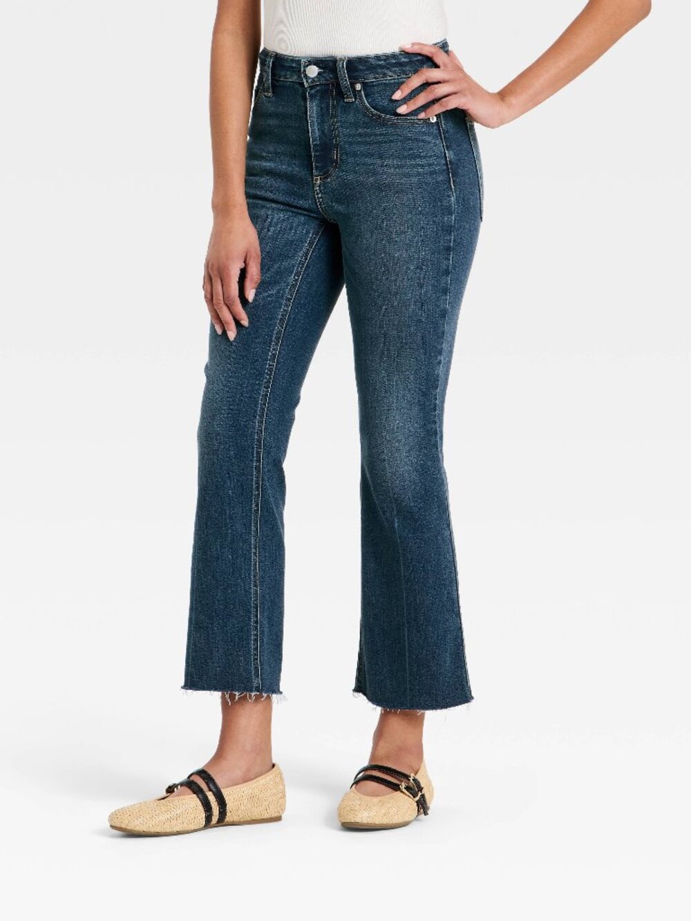 NWT Women's Universal Thread Size 2 High-Rise Kick Flare Bootcut Leg Denim Jeans